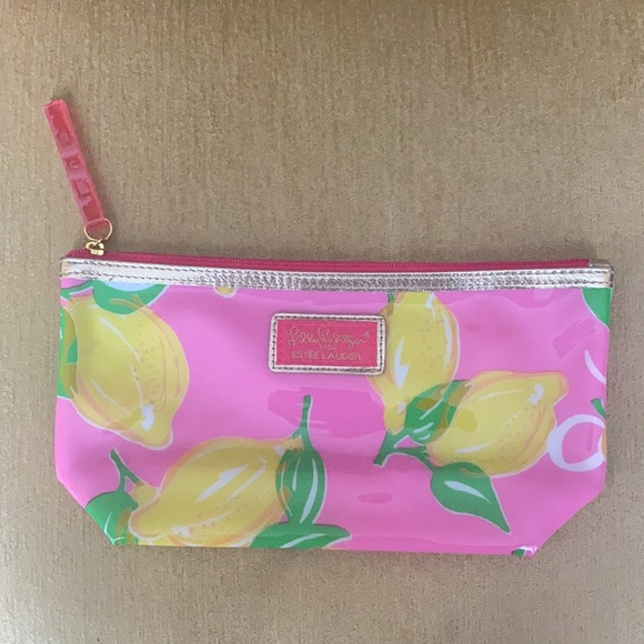 Lilly Pulitzer for Estée Lauder Lemons Print Cosmetic Makeup Bag NEW - Picture 7 of 10